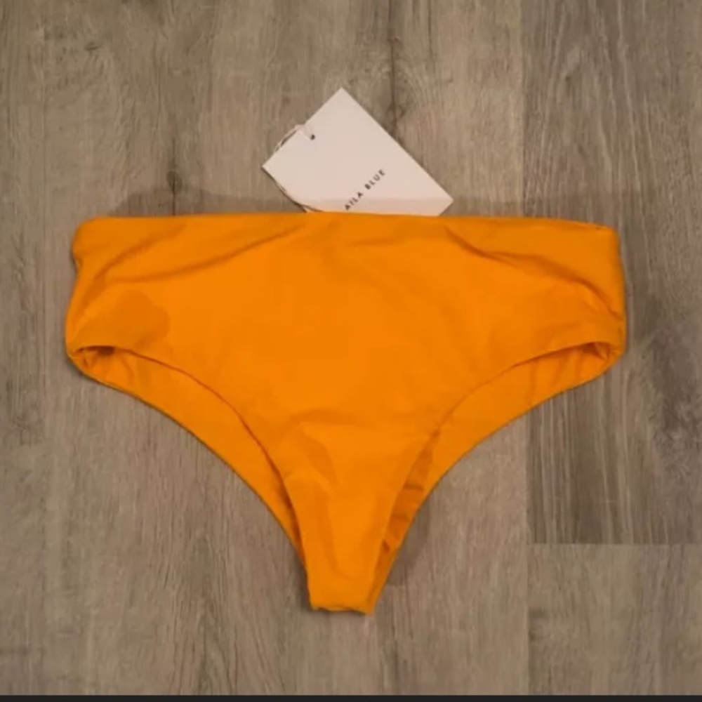 NWT Aila Blue Jasmine Bikini Bottom, Mandarin